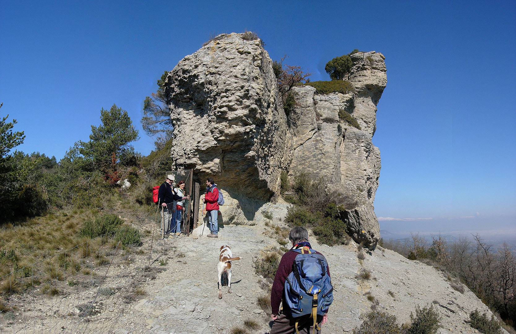 Al “Morro del Porc” comença la baixada. Va ser tot una aventura.