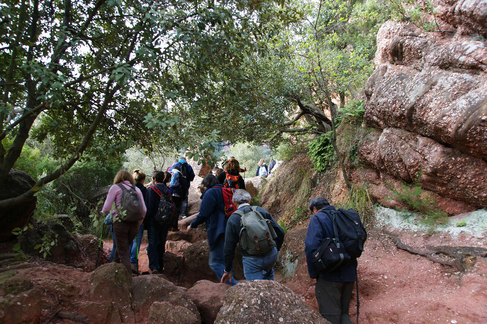 A vagades el camí de pujada al castell és una mica complicat, però no es fa pesat.