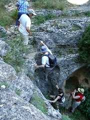 Una de las cascadas secas que tuvimos que superar